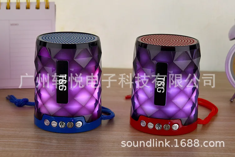 Горячая Tg155 красочный светильник беспроводной Bluetooth открытый портативный карты Instert аудио мини спортивный сабвуфер динамик