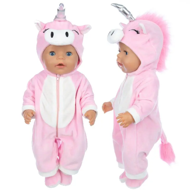 Barbie Doll Clothes Doll Clothes Animal Jump Suits For 43cm Baby Doll 17inch Born Babies Boy Doll Clothes