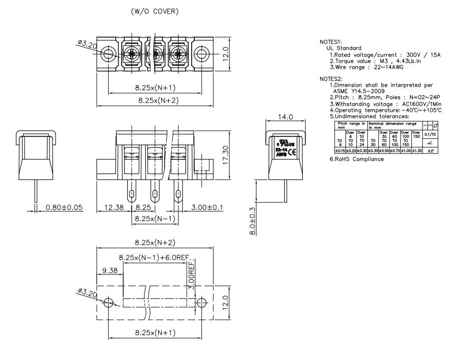 KF38HM 8,25 2P~ 12P PCB разъем барьер клеммный блок KF38 DG38 DG38H A 8,25 мм 2PIN~ 12PIN 20A/300 в Феникс контакт DEGSON