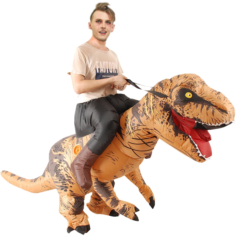 Новинка надувные костюмы динозавра для взрослых карнавальные T REX комбинезоны