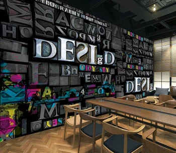 

[Self-Adhesive] 3D Letter Wall 22128 Wall Paper mural Wall Print Decal Wall Murals