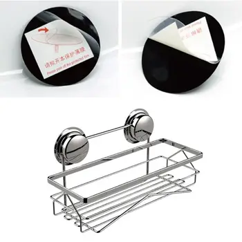 

Suction Cup Deep Shower Caddy Bath Wall Shelf for Large Shampoo Shower Gel Holder Bathroom Storage - Rustproof Stainless Steel
