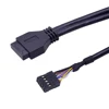 CHIPAL 20Pin 4 порта USB 3,0 Hub PC Передняя панель кронштейн HD аудио 3,5 мм разъем для микрофона наушников для рабочего стола 3,5 