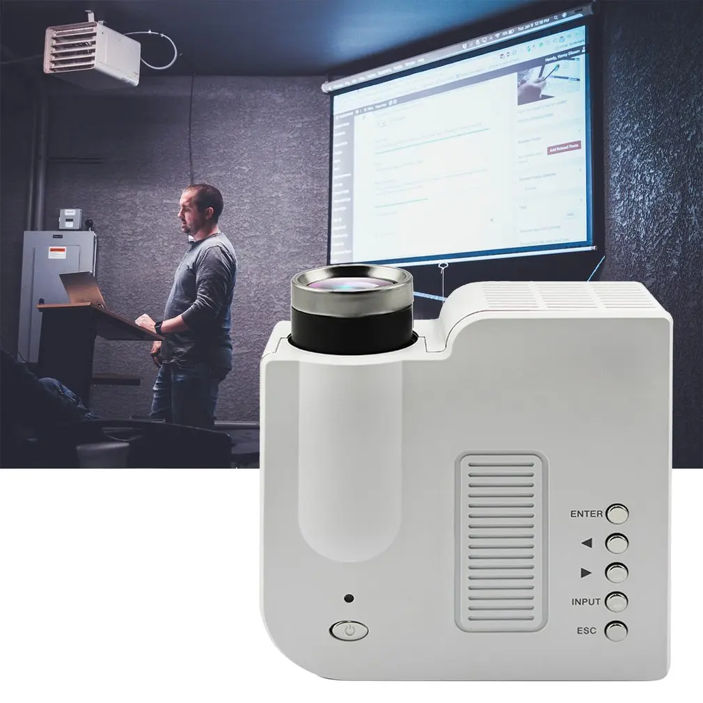 

AU Plus Uc28+ Projector Home Led Mini Micro Hd Projector Connection U Disk Computer Mini Projector 320*240 Resolution
