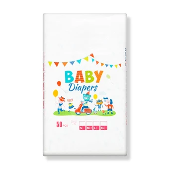 

50Pcs Baby Diaper Pants Germ-Free Disposable Nappy Diapers For Children Newborn New Soft Breathable Paper Diapers Mar20