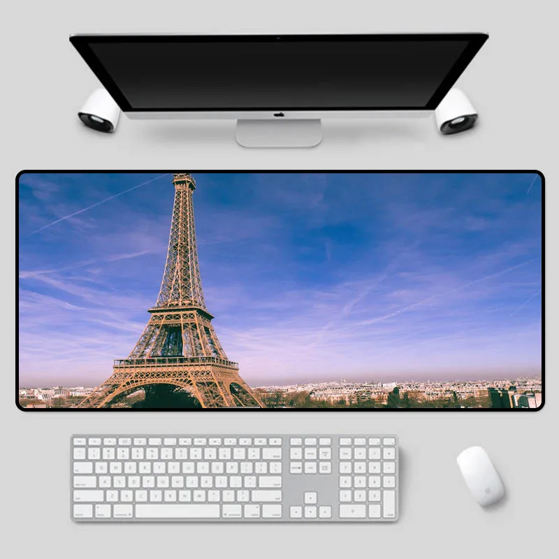 

XGZ Exquisite Eiffel Tower mouse pad multi-size selection table pad beautiful landscape rubber high quality keyboard pad