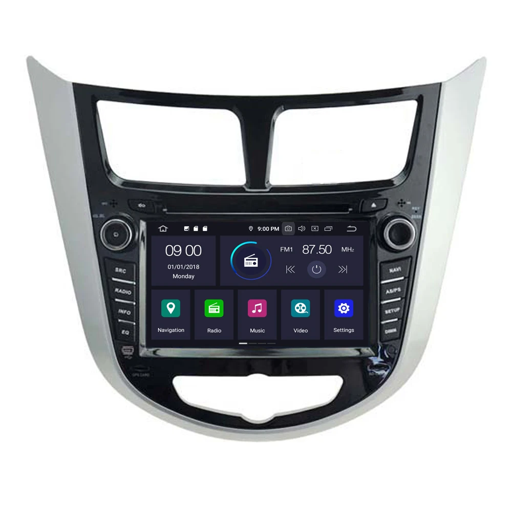 Flash Deal RoverOne Car Multimedia Player For Hyundai Verna Solaris Accent I25 Android 9.0 Touch Screen Radio Stereo DVD GPS Head Unit 1