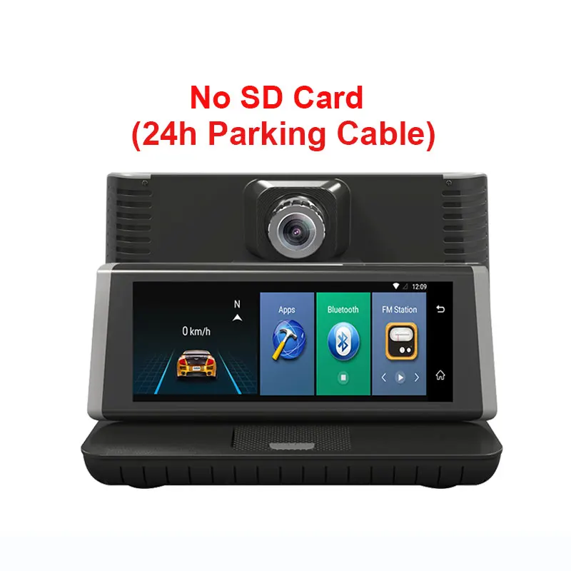Kampacar, 8 дюймов, сенсорный автомобильный видеорегистратор, 2 камеры, 4G, Android, wifi, gps навигация, Full HD, 1080 P, видео рекордер, двойной объектив, регистратор, видеорегистратор, видеорегистратор - Название цвета: 24H Without sd card