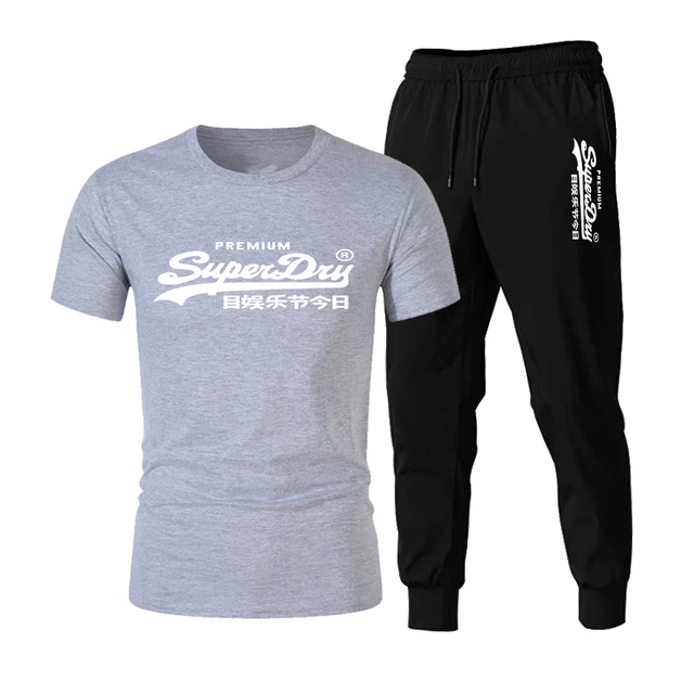 Hot Sale Summer men s Set Of 2 Sweatshirts Trousers Casual Sportswear Basketball Uniforms New Sportswear