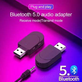 

New Bluetooth 5.0 Audio Receiver Transmitter Mini 3.5mm Jack AUX USB Stereo Music Wireless Adapter for TV Car PC Headphones