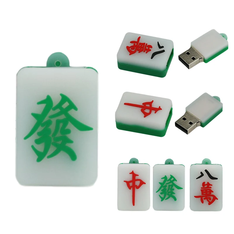 

Rectangle Pendrive Mini 128GB USB Flash Drive 4 8 32 64 128 256 16 gb Pen drive Mahjong 8GB 256GB U disk Stick Creative Fun Gift