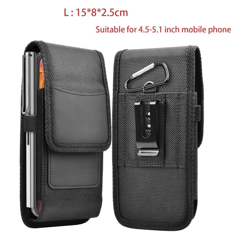 Multi-Function Belt Clip Phone Holster with Wallet and Card Holder – Premium Nylon Pouch