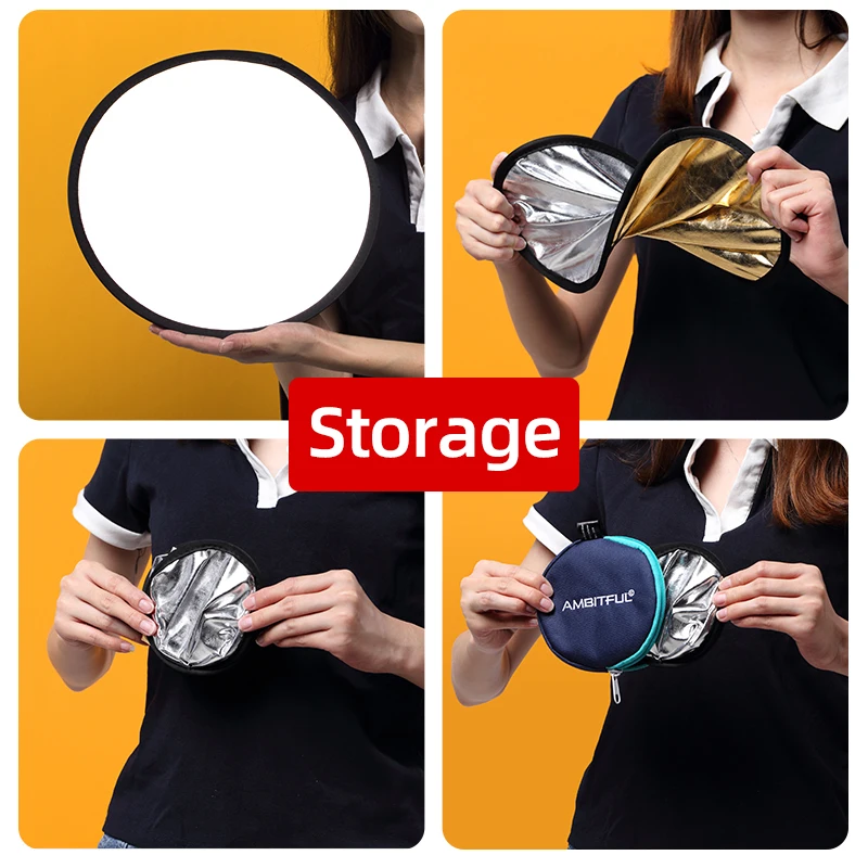 High Quality 2in1 Gold Silver White 30cm Round Outdoor and Indoor Shooting Beaut