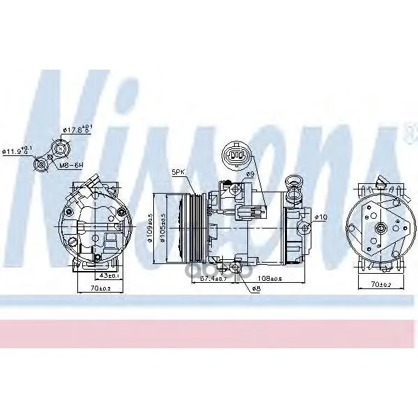 Компрессор Opel Astra H 1.4/1.8(Delphi) 89215 Nissens арт. 89215