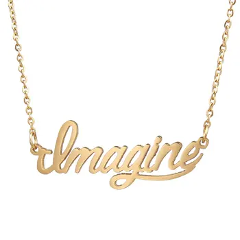 

Custom Stainless Steel Lette Style Personalized Necklace Gold Color Name Necklace Customized Chains Necklaces Gifts Jewelry
