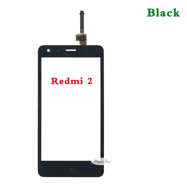 AAA высокое качество для Xiaomi Redmi 1 S/2/Redmi 3 S/S2 Сенсорный экран планшета Сенсор внешняя Передняя Стекло объектив Панель - Цвет: For Redmi 2 Black
