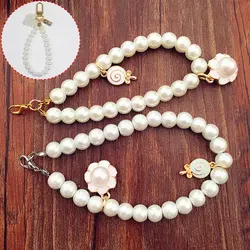 Fashion Portable Imitate Pearl Bag Strap Belt Handles Chain Women Handbag Shoulder Bag Strap Replacement Long Bag Accessories