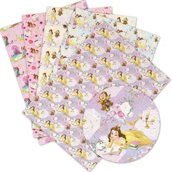 

Diy accessories 30*136cm Christmas Santa Claus Printed Faux Synthetic Leather Sheets for Bow,DIY handmade Materials L361