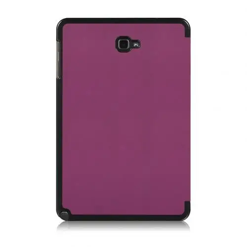 Ультратонкий флип-чехол для планшета samsung Galaxy Tab A 10,1, P580, P585, 7,9 дюймов, кожаный чехол для планшета Smart Sleep Tri-fold Bracket Cover - Цвет: Purple