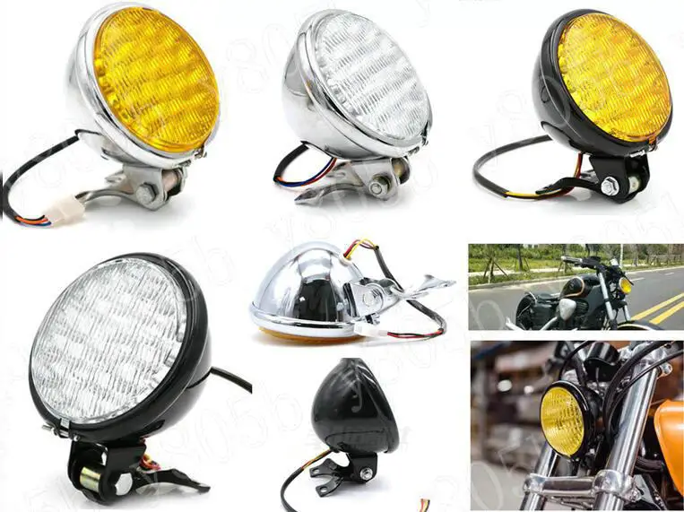 Металлическая светодиодная фара 5 дюймов для Yamaha VStar 400 650 1100 1300 Virago Xv 250 535 750 Road Star