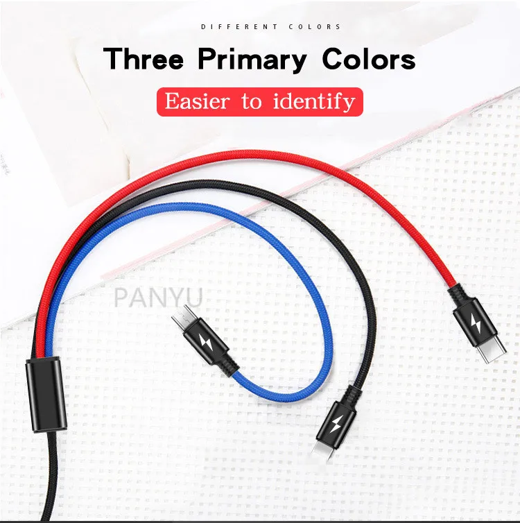 3 в 1 Тип-C зарядный кабель 1,2 м 2 м usb-кабель Micro Тип USB C Зарядное устройство кабель для передачи данных для iPhone 11 samsung Примечание 10 шнур для мобильного телефона