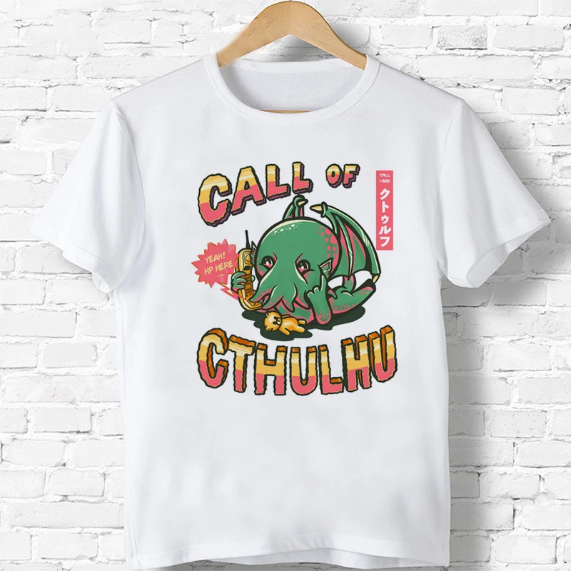 Футболка с надписью Call Of Cthulhu для мальчиков и девочек летняя детская футболка в