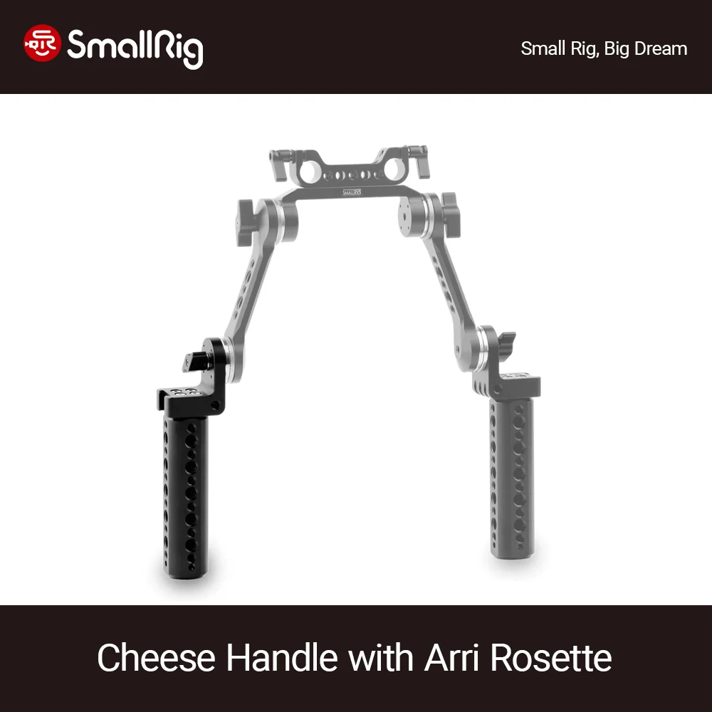 

SmallRig Cheese Handle with Arri Rosette 360Â°angle adjustment & a cold shoe mount accessories For flash & LED video light - 1810