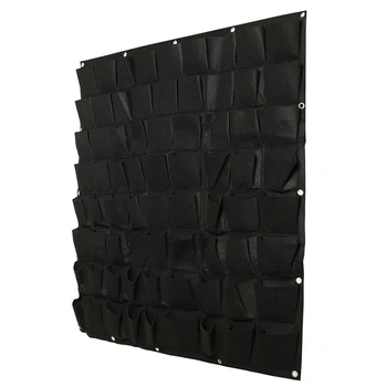 

Vertical Wall Garden Planter 72 Pocket Planting Flower Greening Bag Hanging Pouch Outdoor Indoor Yard 1X1M Green