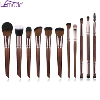 

Lemoda Makeup Brushes Set 11pcs Double Head Eyebrow Eyeshadow Powder Foundation Brush Professional Makeup Brushes Kit