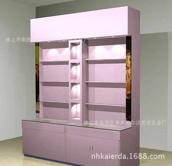 

Foshan Cosmetics Shop Showcase Display Cabinet Cosmetics Island Ark Surface Processing Baking Varnish Container