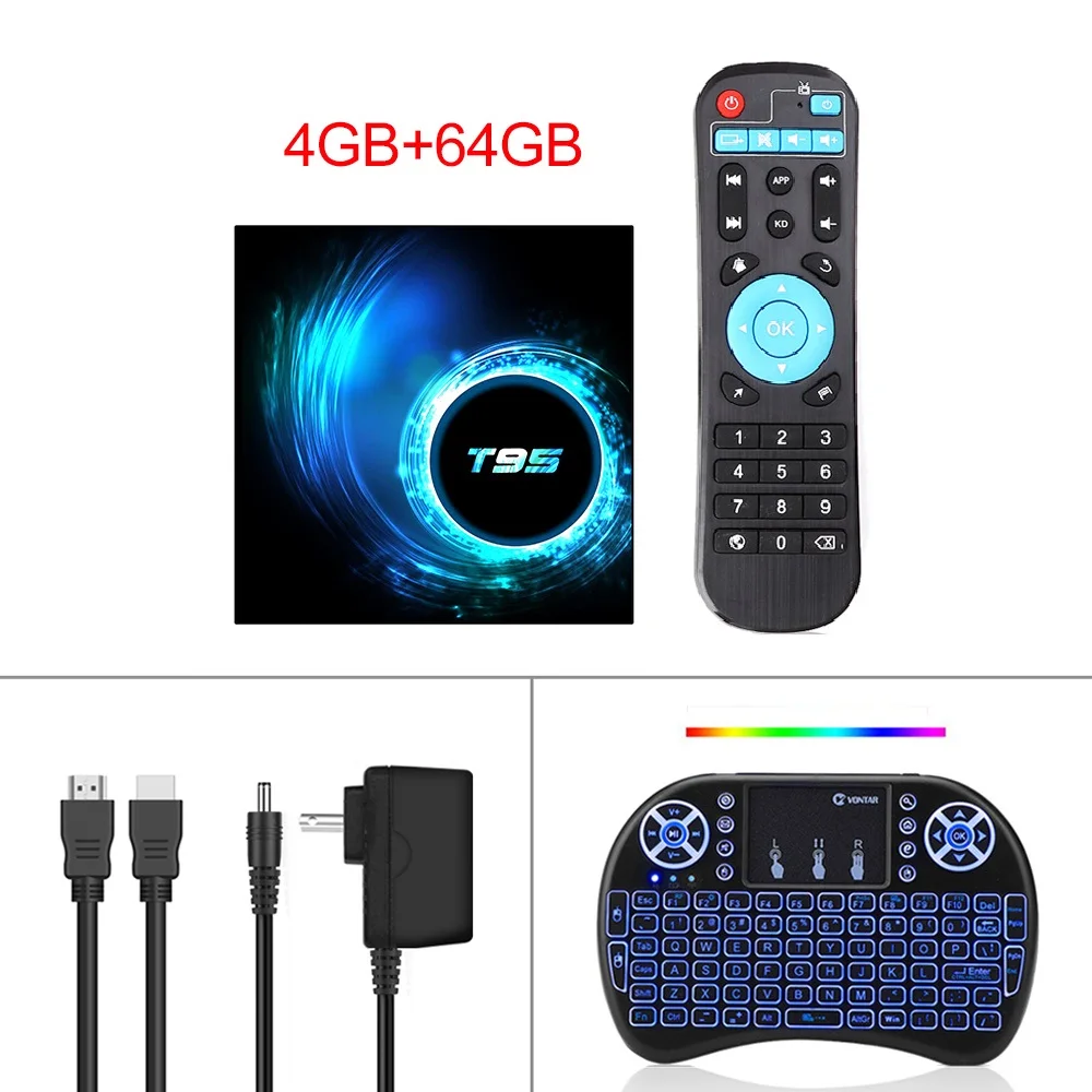 4GB 64GB i8 backlit Android 10,0 ТВ приставка 4 Гб 64 Гб Смарт ТВ приставка Allwinner H616 четырехъядерный 6K 2,4 ГГц Wifi Поддержка Google плеер Youtube приставка - Цвет: 4GB 64GB i8 backlit