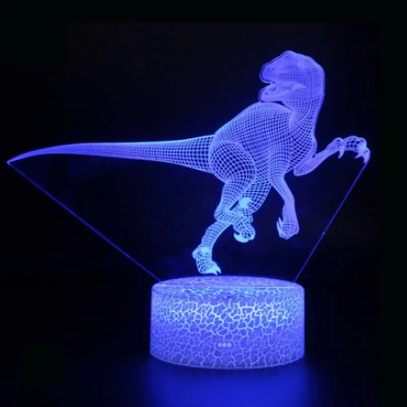 Динозавр серии 3D оригинальная Ночная подсветка дистанционное управление семицветные огни мультфильм прикроватные огни семь цветов динозавр огни - Испускаемый цвет: STYLE13