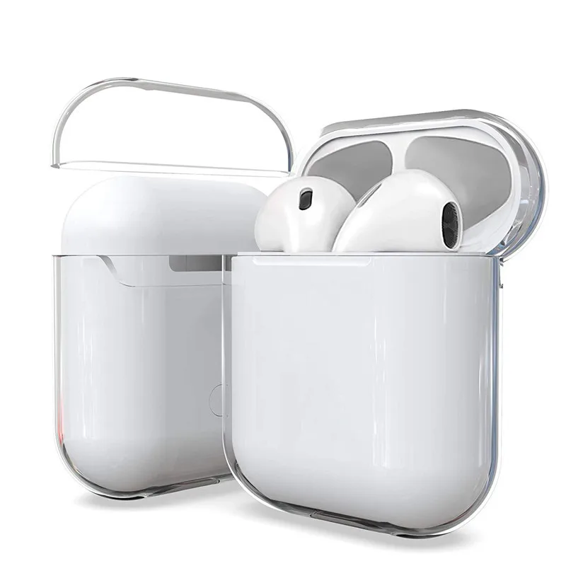 Прозрачные чехлы для AirPods Bluetooth беспроводные наушники защитный чехол Airpods 2 1 шт.