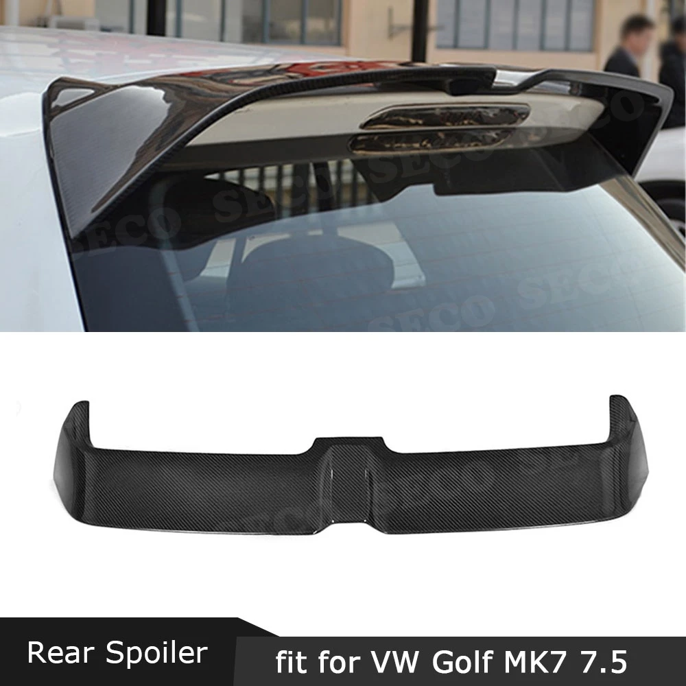 

MK7 7.5 Carbon Fiber Rear Roof Spoiler for VW Golf 7 7.5 VII MK7 Standard GTI R 2014-2019 FRP O Style Tail Trunk Wings