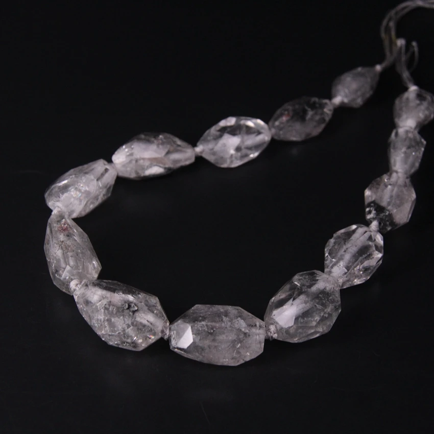 15," /strand Cut Черный Рутиловый Quartzs самородок подвески, ограненный природный камень хрустальные бусины ожерелье браслет Изготовление ювелирных изделий