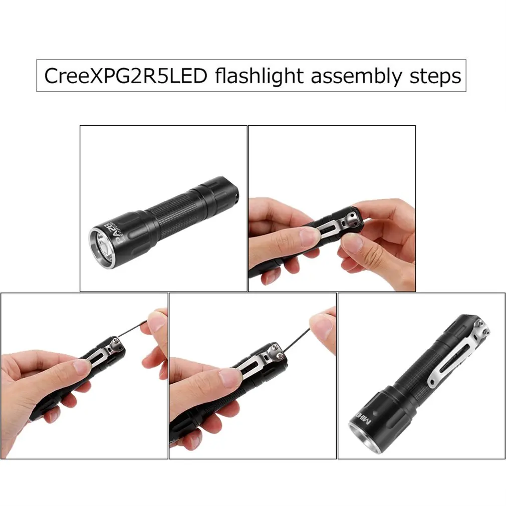 

Waterproof Multi-Function LED Flashlight Tactical Torch with AA Alkaline Battery Portable for Camping Brightness Adjustable
