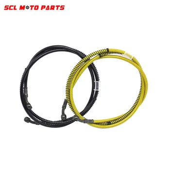 

ALconstar-Motorcycle 80cm/170cm/240cm Dirt Bike Braided Steel Hydraulic Reinforce Brake Line Clutch Oil Hose Tube For Racing MX