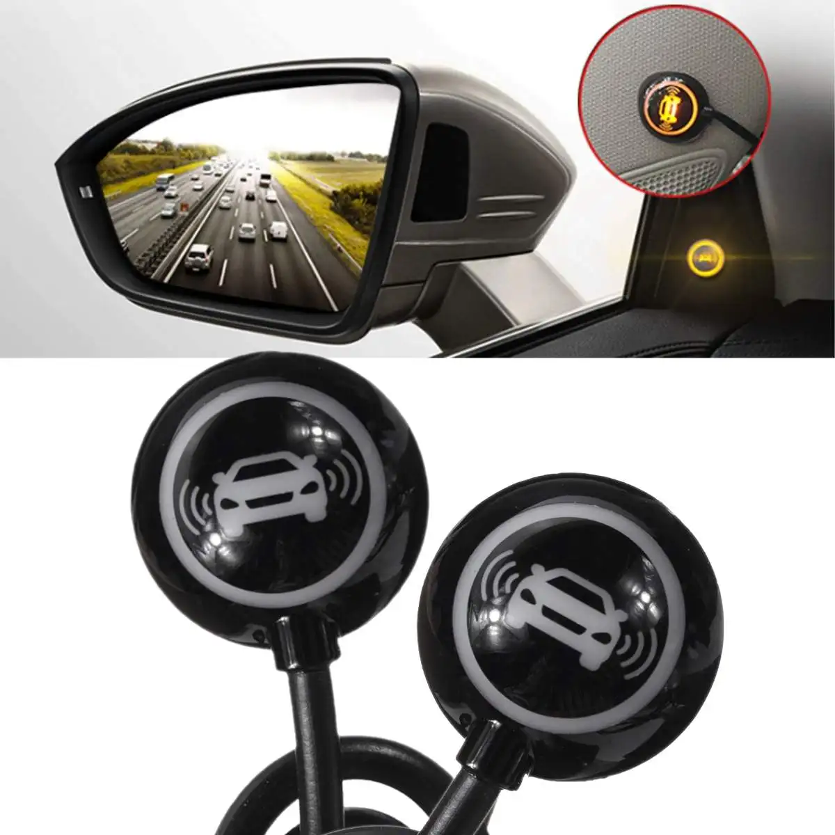 

Universal New Car Blind Spot Mirror for Radar Detection System BSM Microwave Blind Spot Monitoring Assistant Car Driving Securit