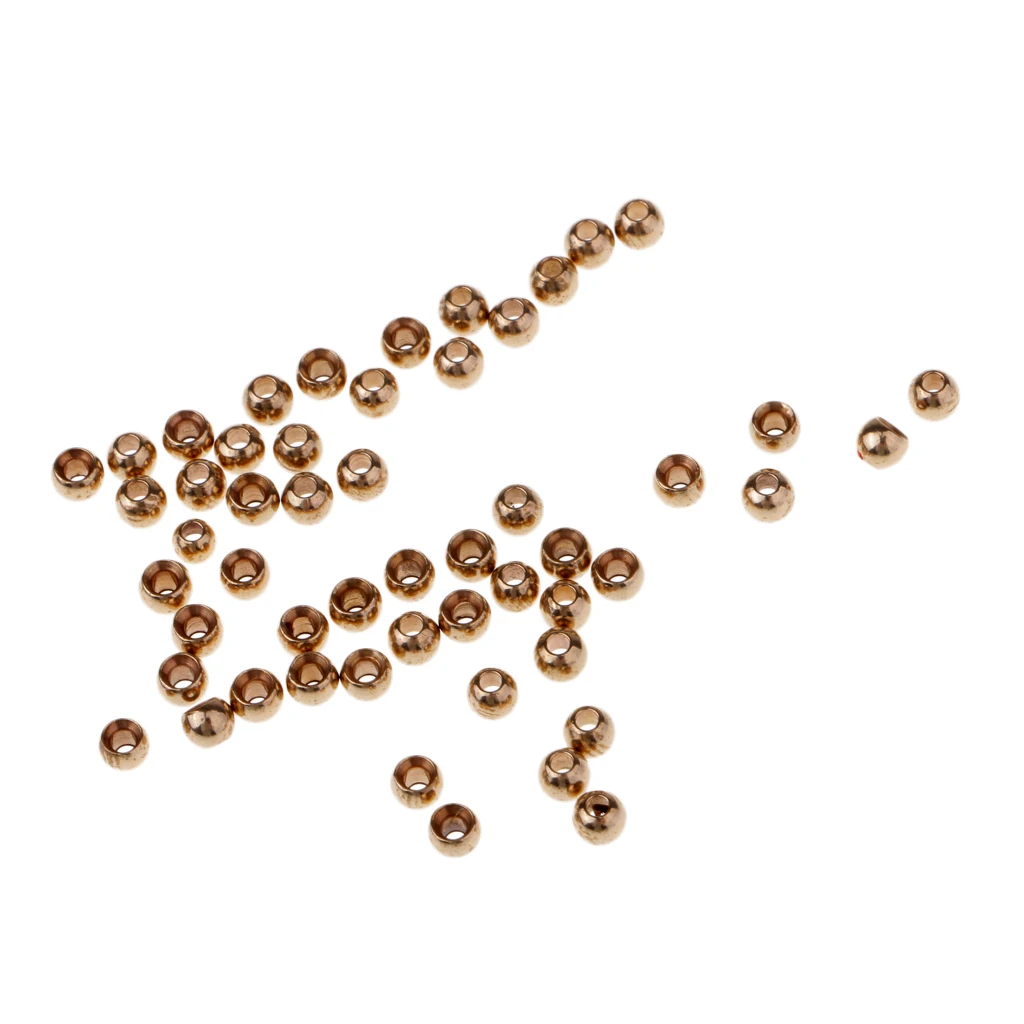 Lot 50/100Pcs Fly Tying Beads Brass Fly Fishing Nymph Head Ball Beads, - for Flies DIY, Lure Making