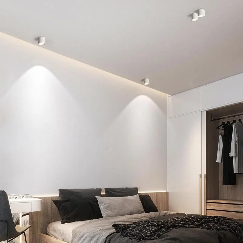 LED Ceiling Lamp Surface Mount Dimmable Cylinder LED Downlights 7W 9W 10W 15W 18W 20W COB Ceiling Spot Lights