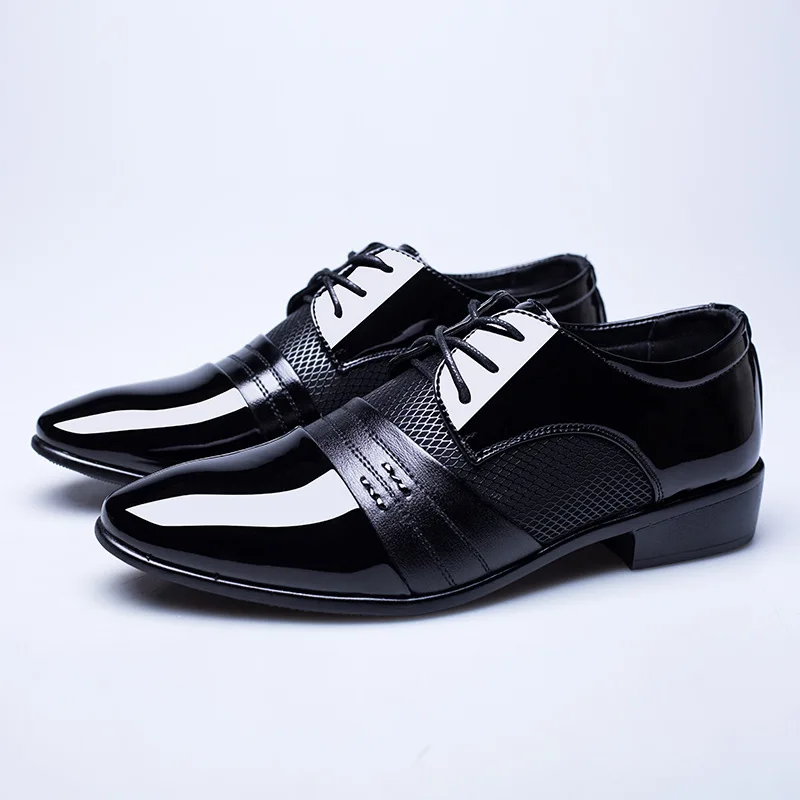 

Italian Oxford Shoes For Men Designer Mens Patent Leather Black Shoes Mens Pointed Toe Dress Shoes 2021 Classic Derbies Man