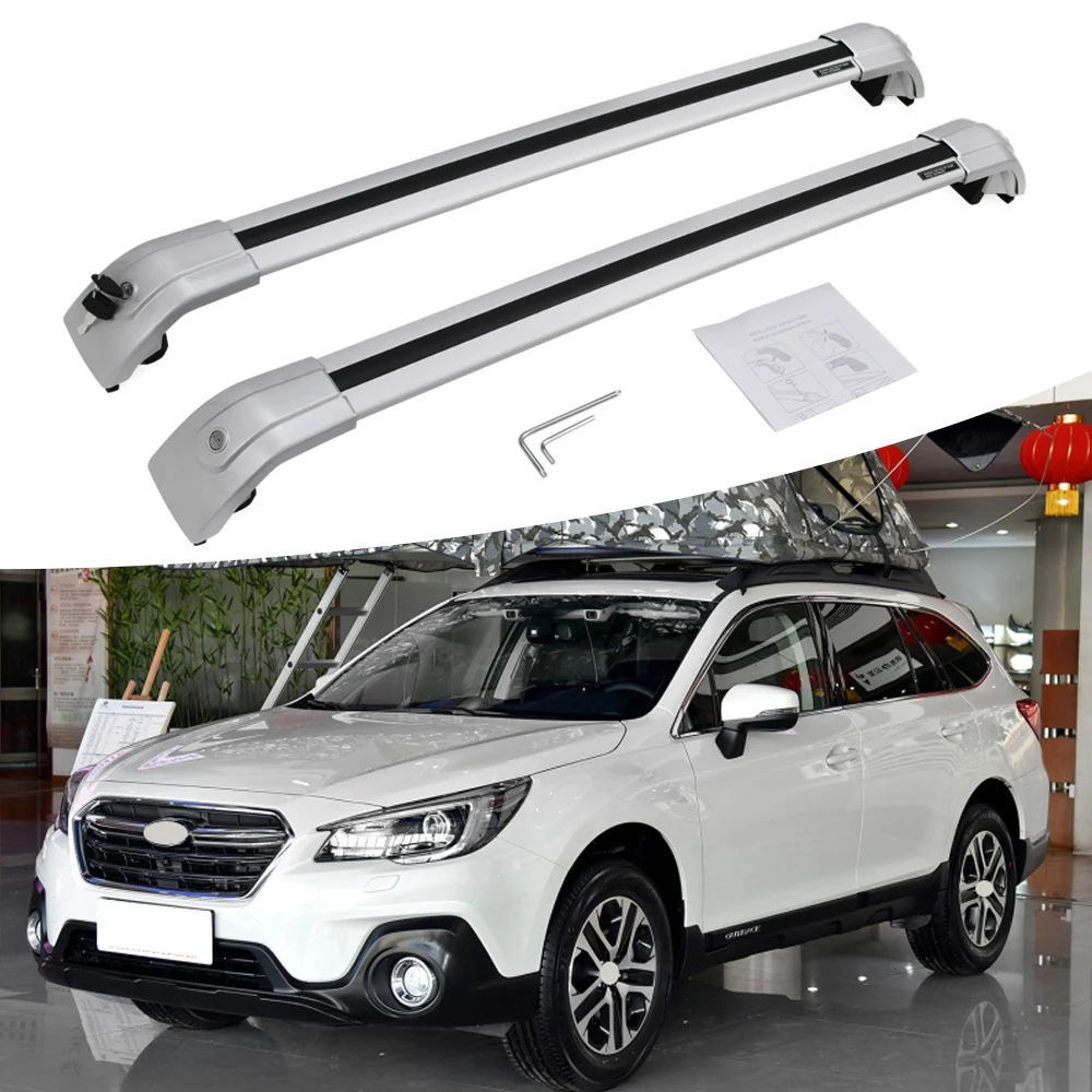 Серебристая перекрещенная балка для багажа рейка на крышу подходит subaru outback 2015