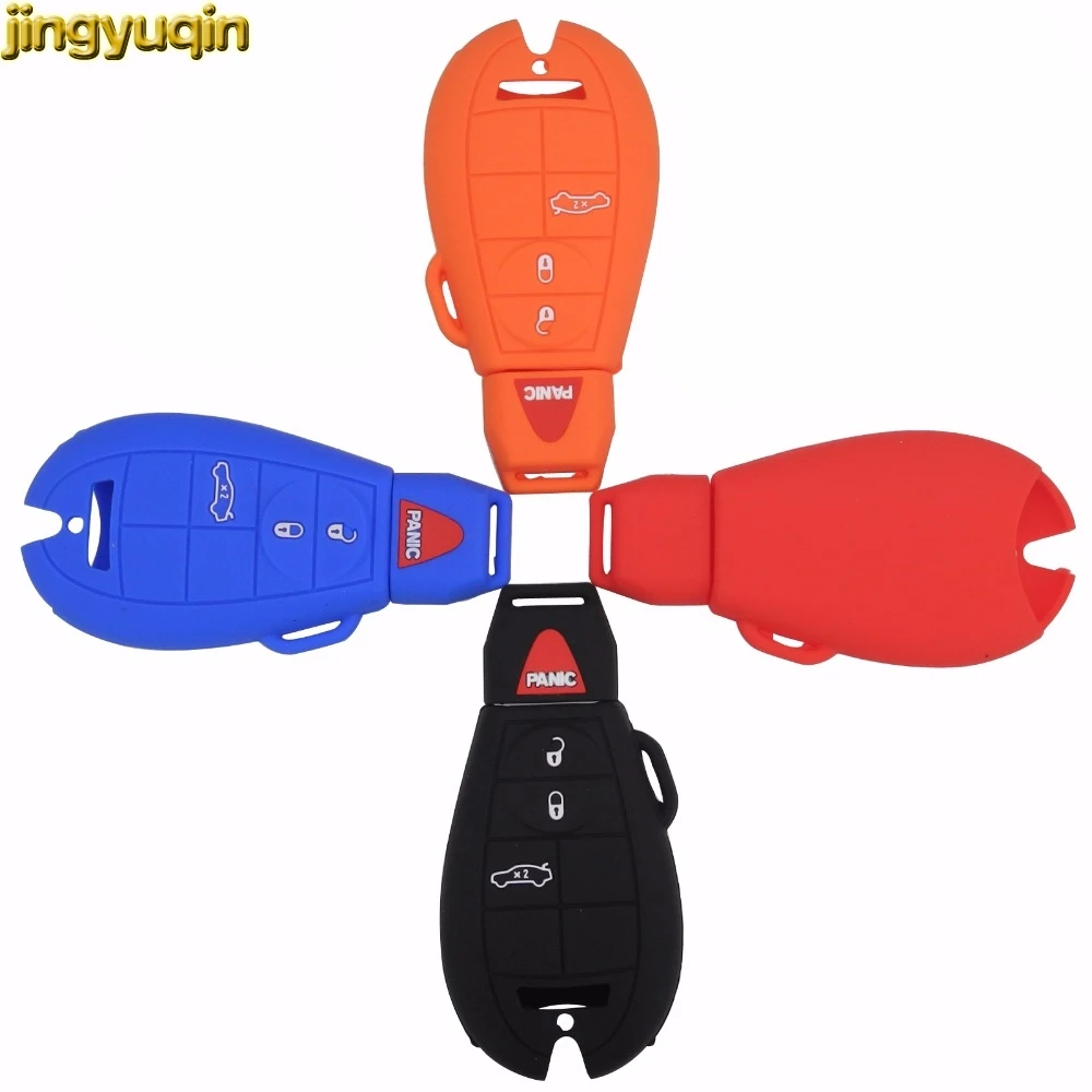 Jingyuqin 50p удаленный силиконовый чехол для ключей Чехол Для Dodge JCUV Ddart Jeep Grand Cherokee Compass