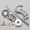 Luxury Golden Bathtub Faucet Swan 2 features hot and Cold Floor Standing Shower faucet 5