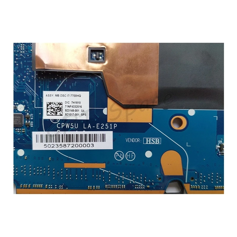 LA-E251P для hp Zbook Studio G4 материнская плата i7-7700HQ cpu DDR4 921017-001 923148-001 протестирована в целости и сохранности