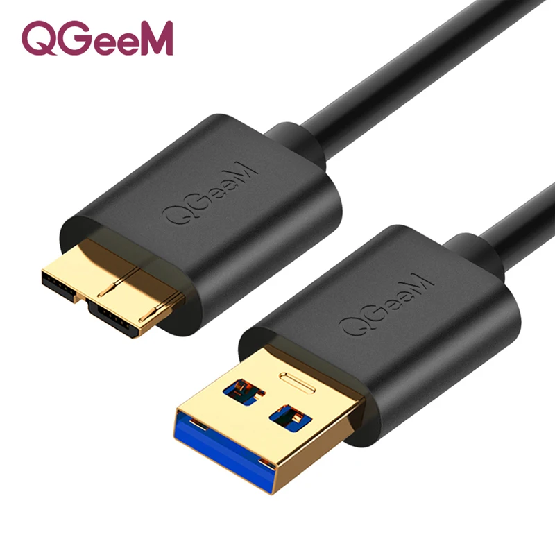 QGEEM 1,5 м USB 3,0 Тип для Micro B кабель для внешний жесткий диск HDD samsung S5 Note3 USB данные HDD кабель