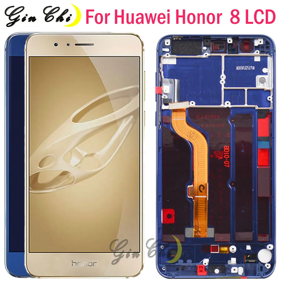 Huawei Honor 8 ЖК-дисплей с сенсорным экраном дигитайзер Honor8 lcd для 5," huawei Honor 8 lcd с рамкой FRD-L19 FRD-L09 Замена