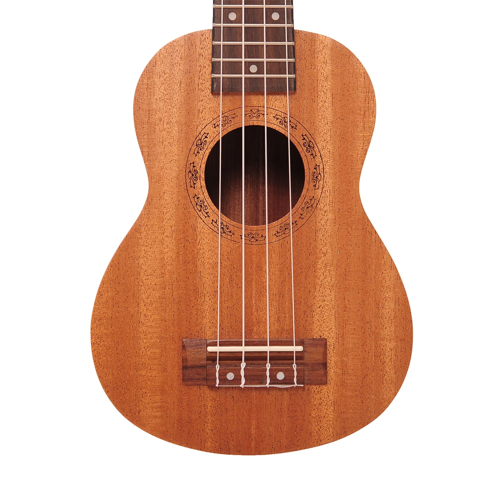 Rosefinch 21 inch Soprano Ukulele Guitar Mahogany Sapele Wood Rosewood 4 Strings Hawaiian Mini Guitar for Beginner UK101