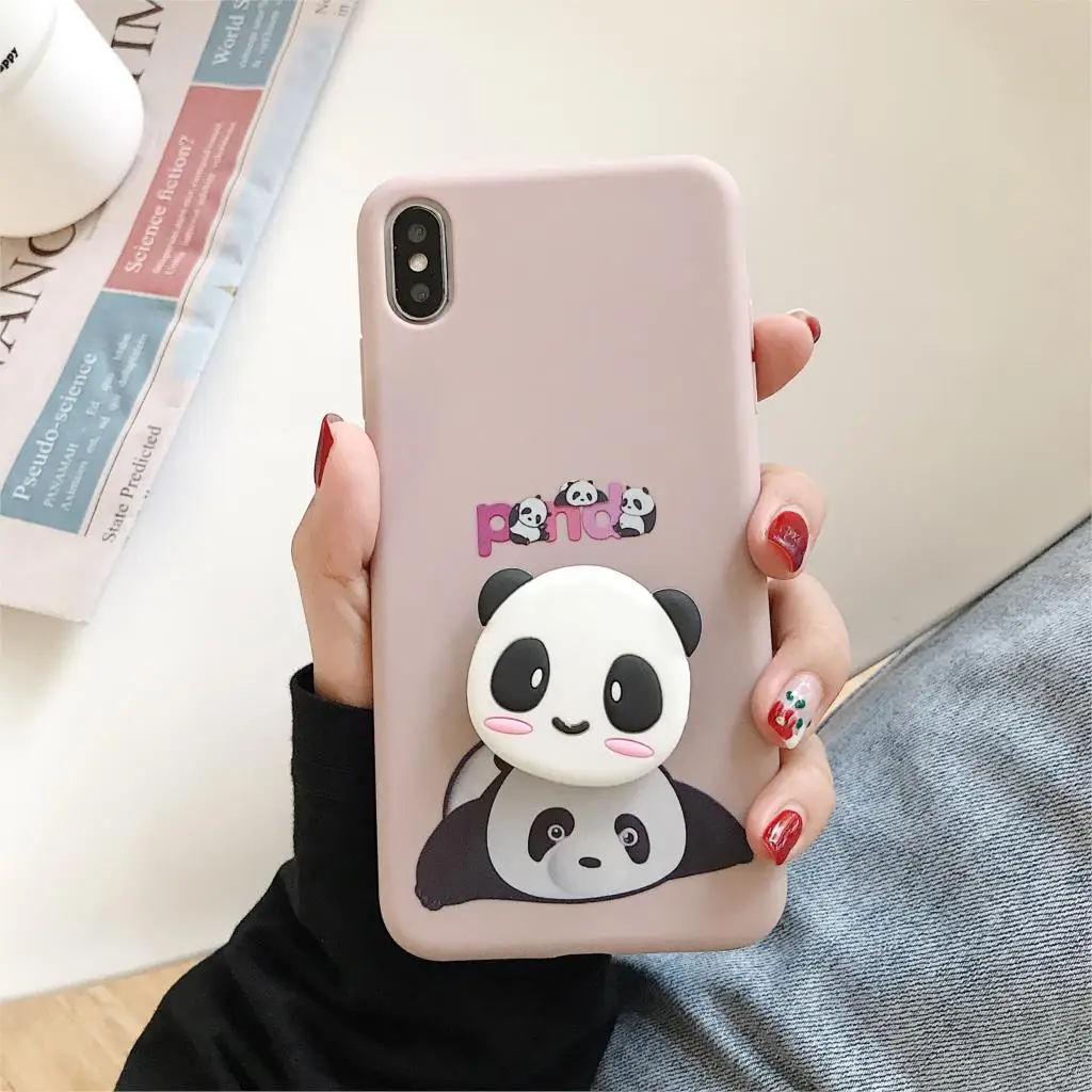 Для iPhone 11 Pro Xs Max 7 8Plus 6 6s для Huawei P20 30 Mate 20 Honor 8x 9x чехол панда TPU мягкий телефона с