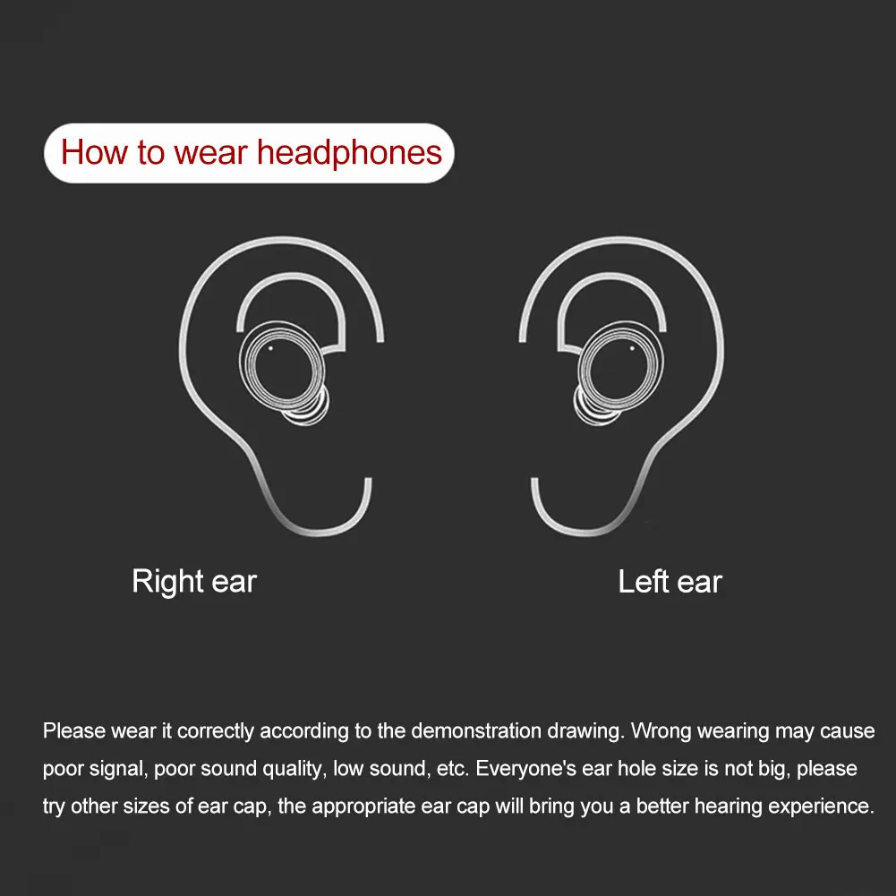 Цифровой дисплей стерео звук шумоподавление Hands Free беспроводной Bluetooth наушники Спорт Голосовое управление в ухо перезаряжаемый